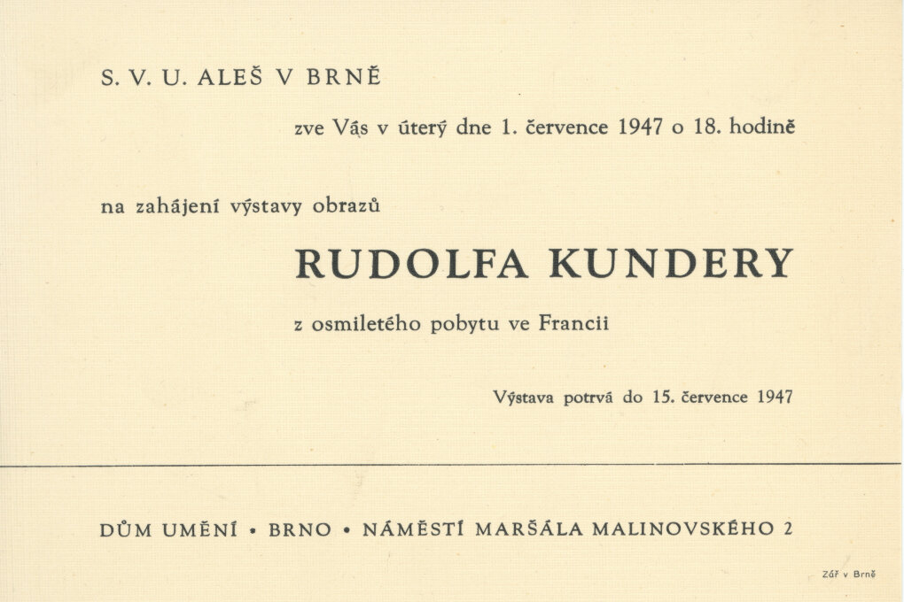 Rudolf Kundera. Z&nbsp;osmiletého pobytu ve Francii